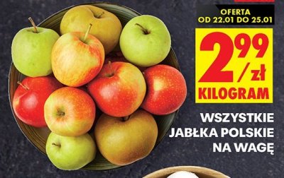 Jabłka polskie na wagę promocja w Biedronka