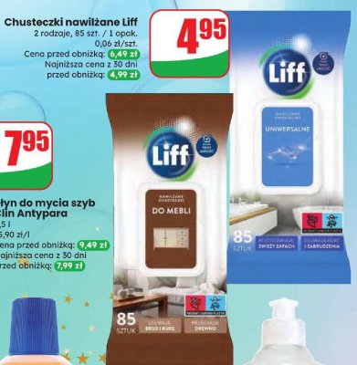 Chusteczki nawilżane Liff 2 rodzaje, 85 szt. / 1 opak. promocja w Dino