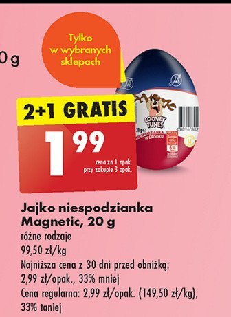 Jajko niespodzianka looney tunes Magnetic promocja