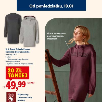 Sukienka dresowa damska promocja w Lidl