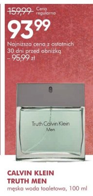 Perfumy CALVIN KLEIN TRUTH MEN męska woda toaletowa promocja w Super-Pharm
