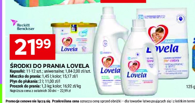 Płyn do płukania tkanin Lovela promocja