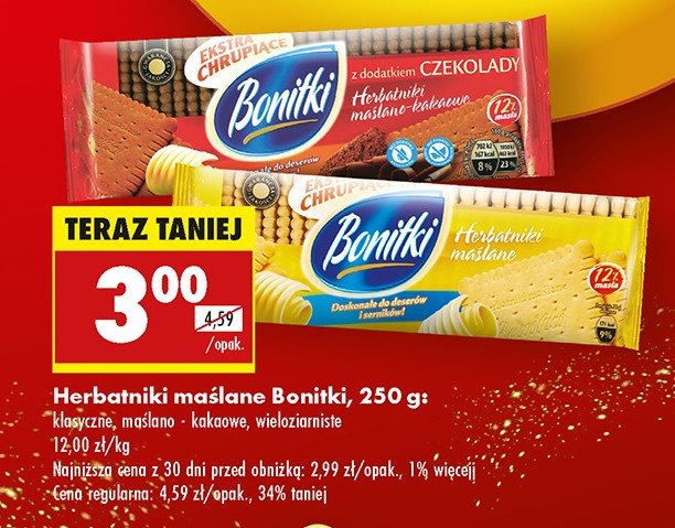 Herbatniki pełnoziarniste Bonitki promocja