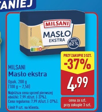 Masło extra Milsani promocja