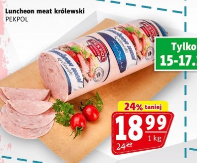Luncheon meat królewski Pekpol promocja w Prim Market