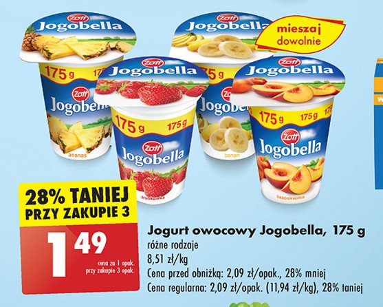 Jogurt ananas Jogobella promocja