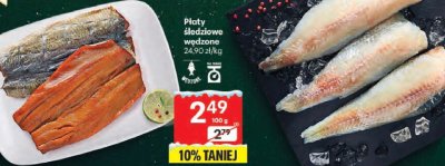 Płaty śledziowe wędzone promocja w Delikatesy Centrum