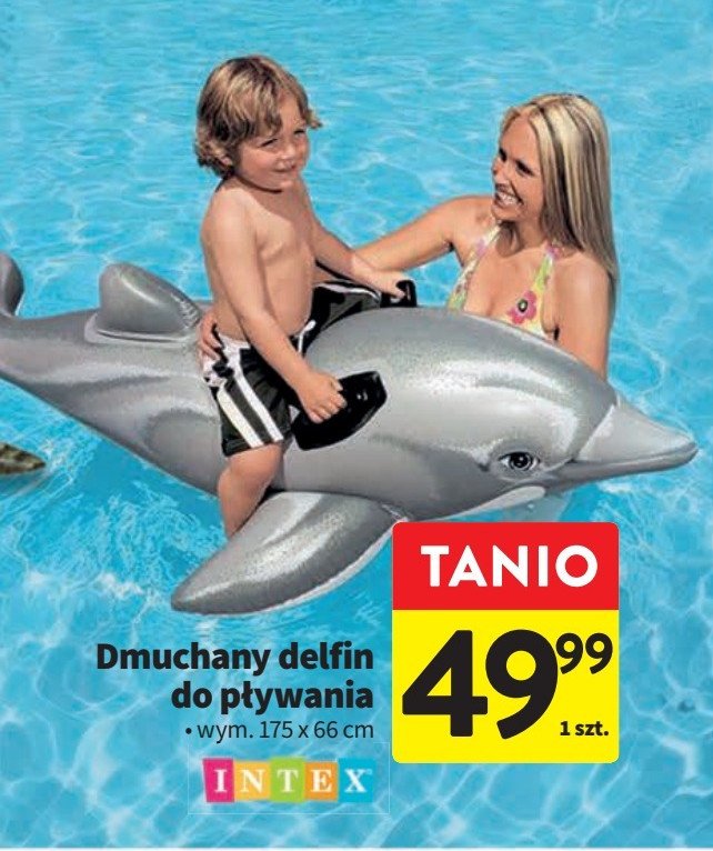 Delfin dmuchany 175 x 66 cm Intex promocja