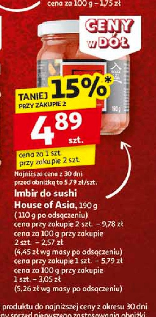 Imbir różowy House of asia promocja w Auchan