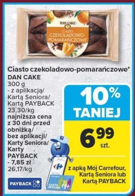 Ciasto czekoladowo-pomarańczowe Dan Cake promocja w Carrefour
