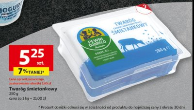 Twaróg śmietankowy Auchan pewni dobrego promocja