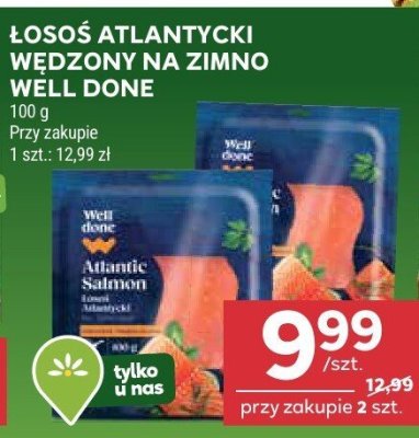 Łosoś atlantycki pieczony na zimno Well Done promocja w Stokrotka