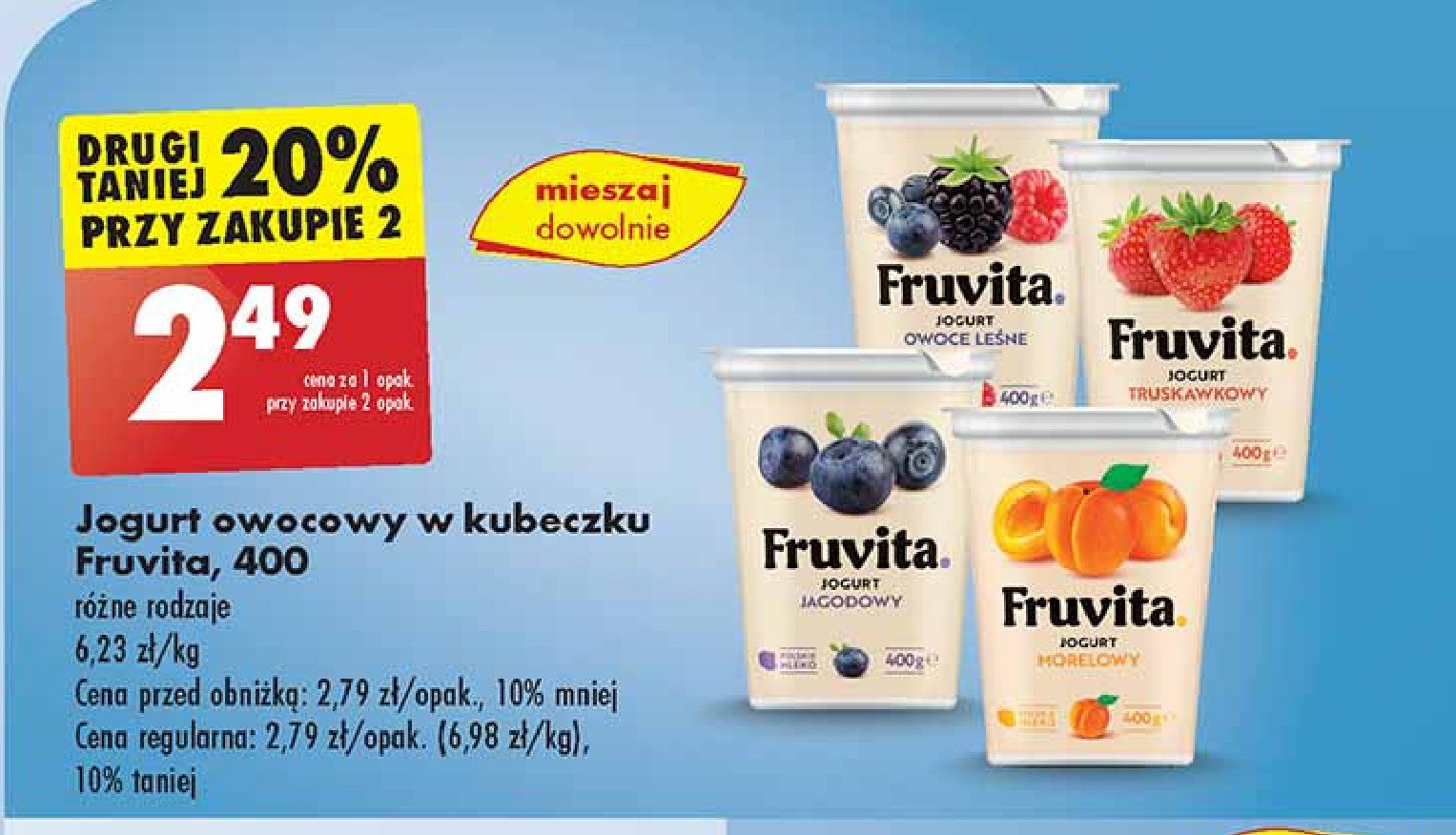 Jogurt owoce leśne Fruvita promocja