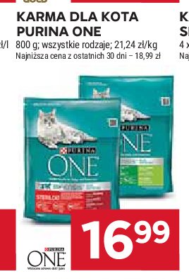 Karma dla kota indoor indyk i pełne ziarna Purina one promocja w Stokrotka