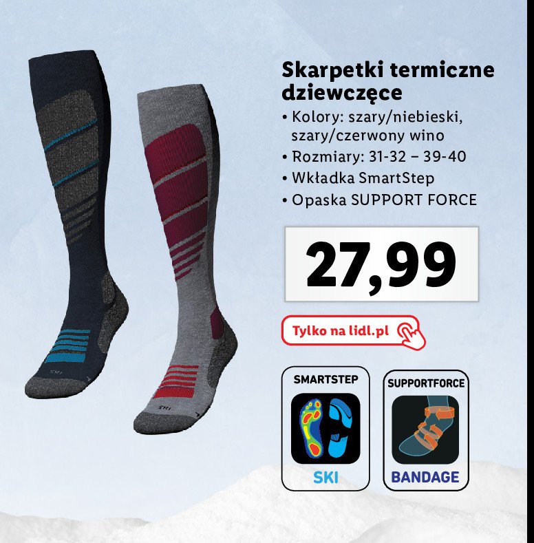 Skarpetki termiczne dziewcz臋ce 31-32 promocja