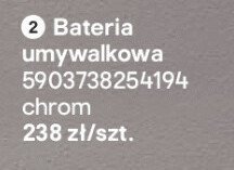 Bateria umywalkowa chrom promocja w Castorama