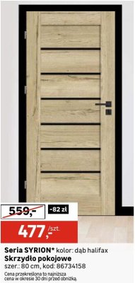 Drzwi skrzydło pokojowe SVEN DYN dąb halifax 80 cm Artens promocja w Leroy Merlin