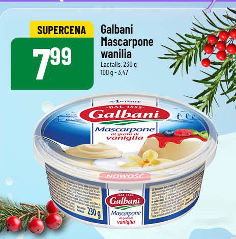 Ser mascarpone o smaku waniliowym Galbani promocja w POLOmarket