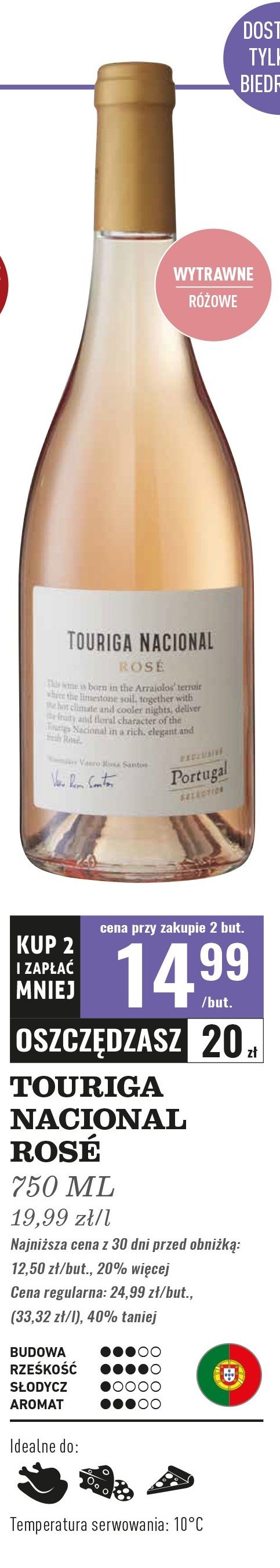 Wino Touriga nacional rose promocja
