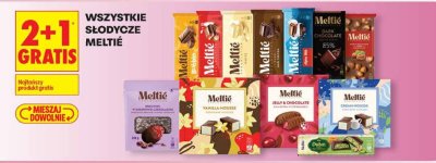 Wszystkie słodycze Meltié 2+1 GRATIS promocja w Biedronka