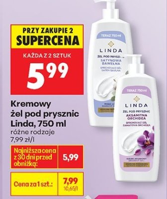 Żel pod prysznic kremowy Linda promocja w Biedronka