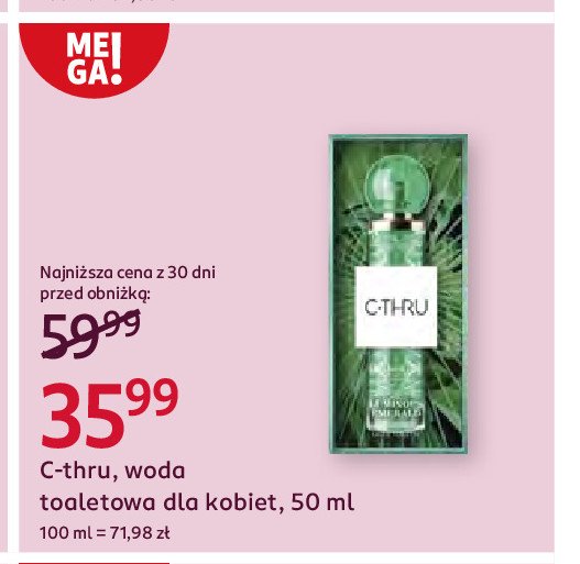 Woda toaletowa C-thru emerald shine promocja w Rossmann