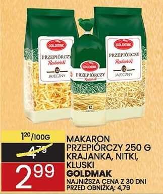 Makaron przepiórczy Krajanka 250g Goldmak promocja w Wafelek