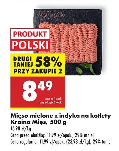 Mięso mielone z indyka Kraina mięs promocja