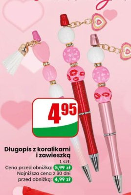 Długopis z koralikami i zawieszką promocja w Dino