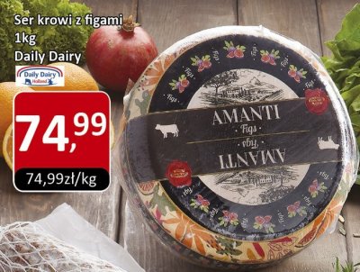 Ser krowi z figami 1kg Daily Dairy promocja w Market Point