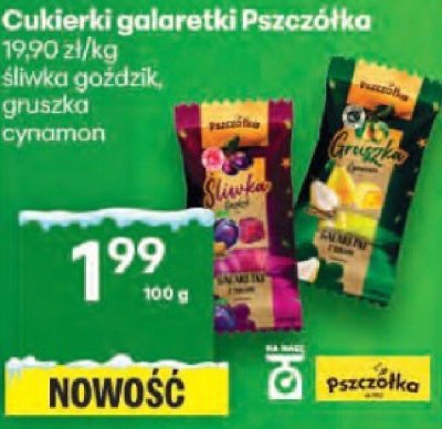 Cukierki galaretki Pszczółka gruszka cynamon promocja w Delikatesy Centrum