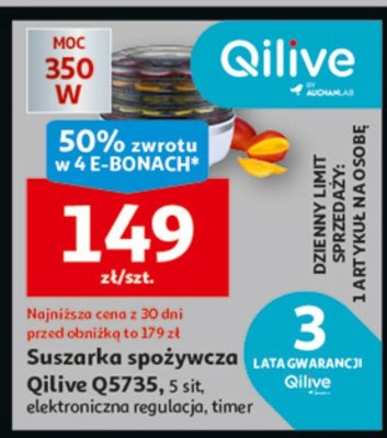 Suszarka spożywcza Qilive Q5735 promocja w Auchan
