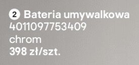 Bateria umywalkowa Hansgrohe My Sport 4011097753409 promocja w Castorama