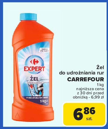 Żel do udrażniania rur Carrefour expert promocja w Carrefour Market