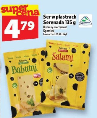 Ser żółty Salami Serenada 100 g, wybrane asortymenty Spomlek promocja w TOPAZ