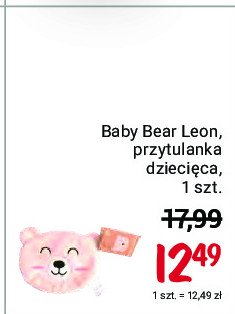 Przytulanka dziecięca różowa 0+ Baby bear leon promocja