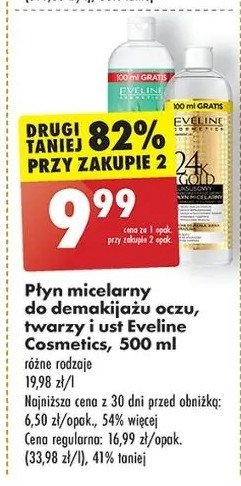 Ultranawilżający płyn micelarny Eveline hyaluron clinic b5 promocja