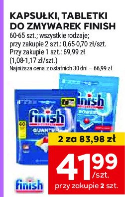 Tabletki do zmywarki lemon Finish power all in 1 promocja