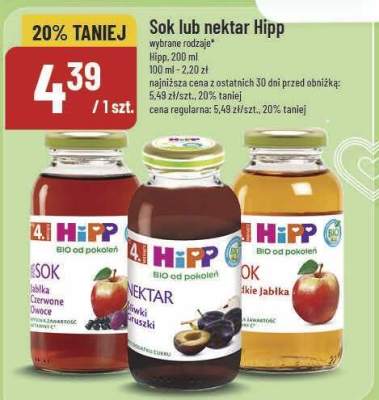 Sok lub nektar Hipp promocja w POLOmarket