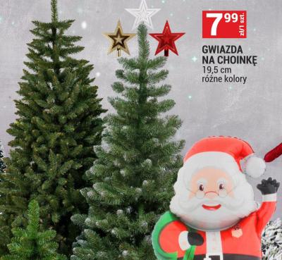 Gwiazda na choinkę 19,5 cm różne kolory promocja w Merkury Market