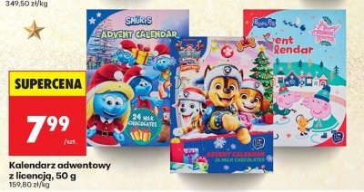 Kalendarz adwentowy z licencją Smurfs promocja w Biedronka