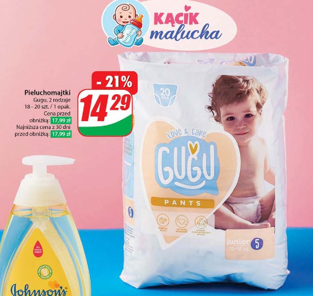 Pieluchomajtki junior 5 Gugu pants promocja w Dino