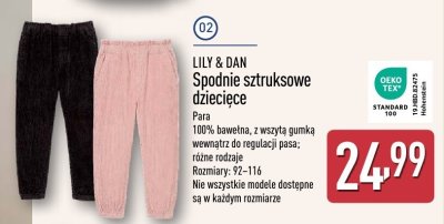 Spodnie sztruksowe dziecięce  promocja w Aldi