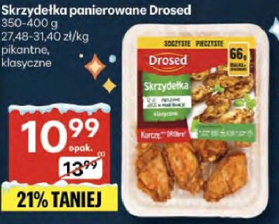 Skrzydełka panierowane Drosed pikantne, klasyczne promocja w Delikatesy Centrum