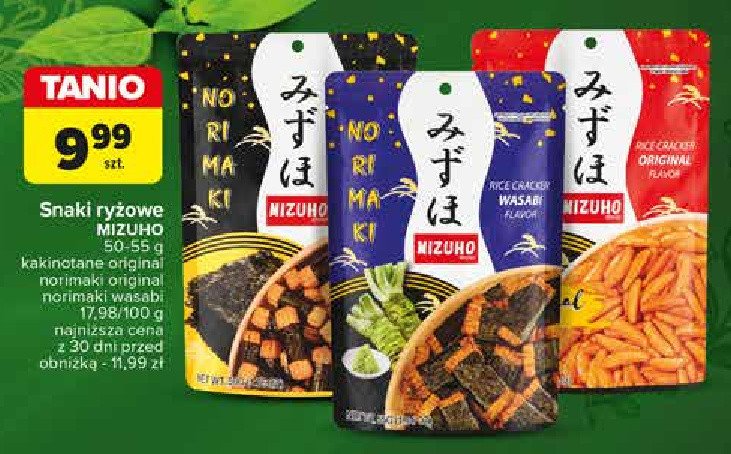 Snacki ryżowe nori maki MIZUHO promocja w Carrefour