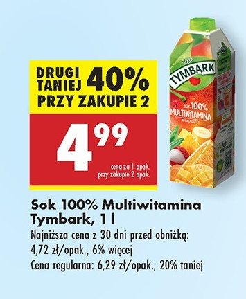 Sok multiwitamina Tymbark 1936 promocja w Biedronka