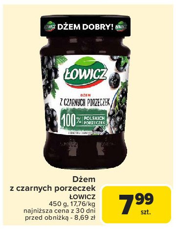 Dżem z czarnej porzeczki Łowicz promocja