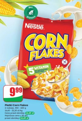 Płatki śniadaniowe Corn Flakes  promocja w Dino