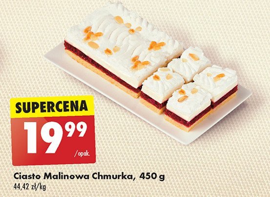 Ciasto malinowa chmurka promocja w Biedronka