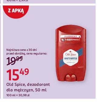 Dezodorant Old spice whitewater promocja w Rossmann